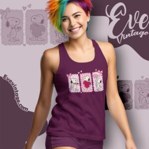 Peanuts Snoopy Valentine Love Shirt Tank Top Racerback