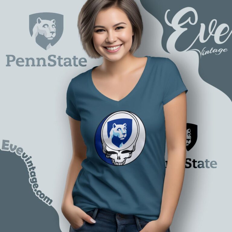 Pennsylvania State University Steal Your Face Grateful Dead Shirt V Neck TShirt Pennsylvania State University Steal Your Face Grateful Dead Shirt V Neck TShirt