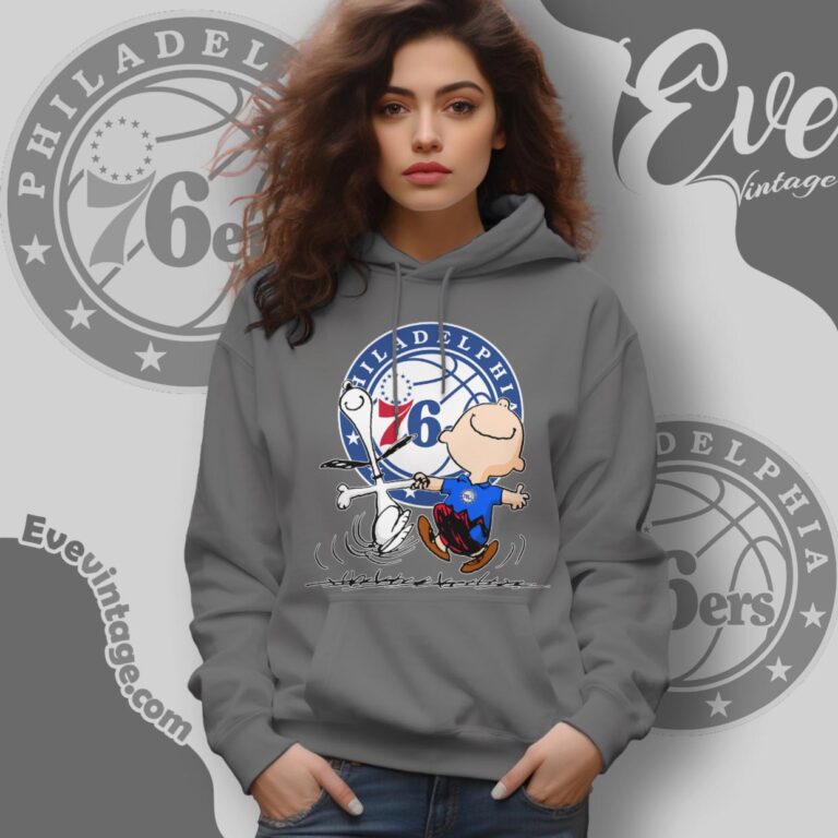 Philadelphia 76ers Charlie Brown Snoopy Happy Dancing Shirt Hoodie Philadelphia 76ers Charlie Brown Snoopy Happy Dancing Shirt Hoodie