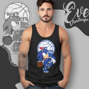 Philadelphia 76ers Sonic The Hedgehog Shirt