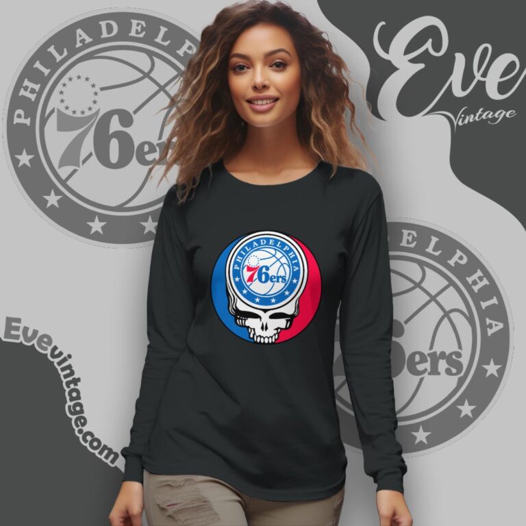 Philadelphia 76ers Steal Your Face Grateful Dead Shirt Long Sleeve Tee Philadelphia 76ers Steal Your Face Grateful Dead Shirt Long Sleeve Tee