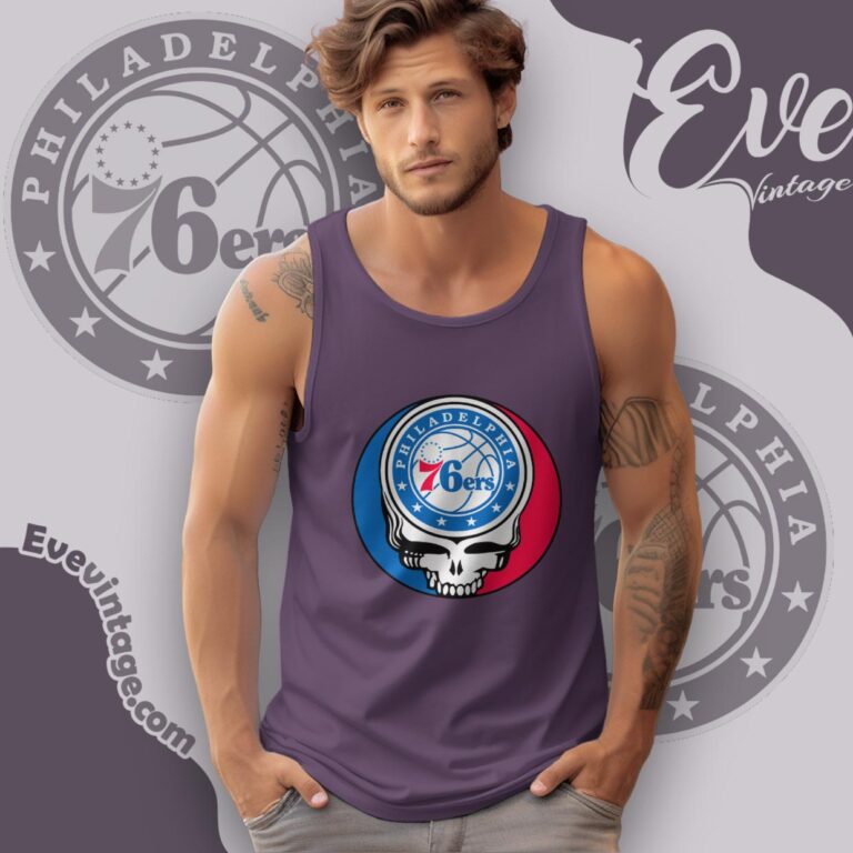 Philadelphia 76ers Steal Your Face Grateful Dead Shirt Tank Top Racerback Philadelphia 76ers Steal Your Face Grateful Dead Shirt Tank Top Racerback