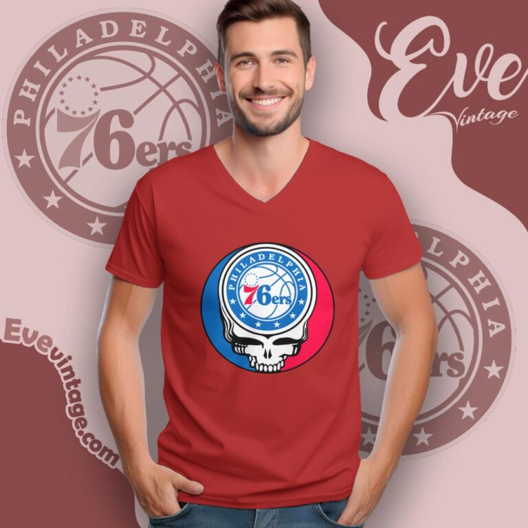 Philadelphia 76ers Steal Your Face Grateful Dead Shirt V Neck TShirt Philadelphia 76ers Steal Your Face Grateful Dead Shirt V Neck TShirt