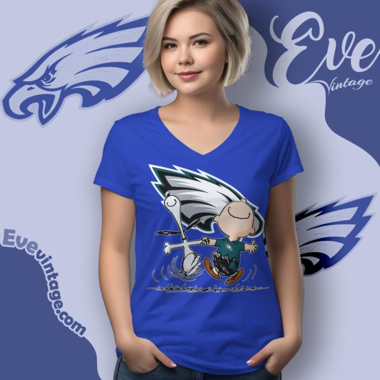 Philadelphia Eagles Charlie Brown Snoopy Happy Dancing Shirt V Neck TShirt Philadelphia Eagles Charlie Brown Snoopy Happy Dancing Shirt V Neck TShirt