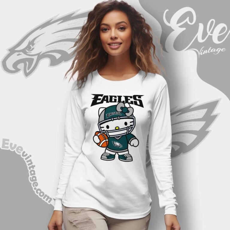 Philadelphia Eagles Hello Kitty Shirt Long Sleeve Tee Philadelphia Eagles Hello Kitty Shirt Long Sleeve Tee