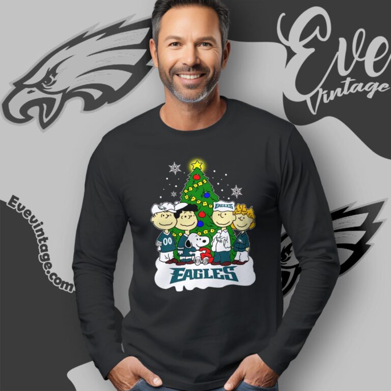 Philadelphia Eagles Snoopy The Peanuts Christmas Shirt Long Sleeve Tee Philadelphia Eagles Snoopy The Peanuts Christmas Shirt Long Sleeve Tee