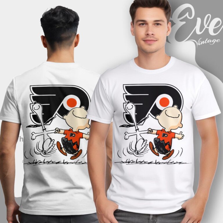 Philadelphia Flyers Charlie Brown Snoopy Happy Dancing Shirt T Shirt Philadelphia Flyers Charlie Brown Snoopy Happy Dancing Shirt T Shirt