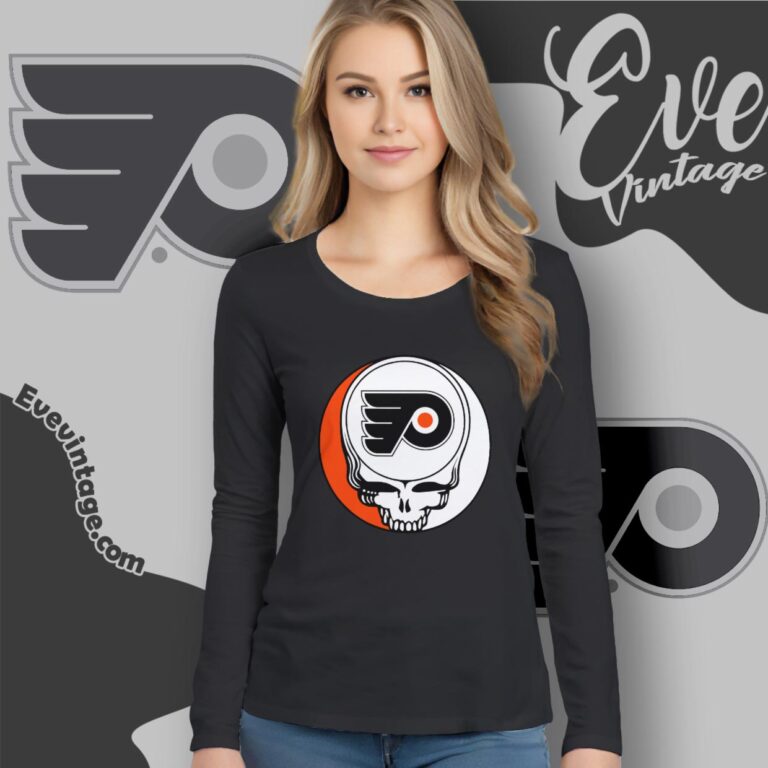 Philadelphia Flyers Steal Your Face Grateful Dead Shirt Long Sleeve Tee Philadelphia Flyers Steal Your Face Grateful Dead Shirt Long Sleeve Tee