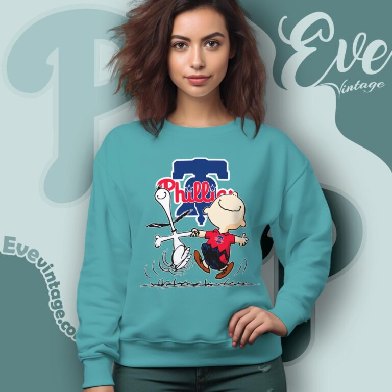 Philadelphia Phillies Charlie Brown Snoopy Happy Dancing Shirt Sweatshirt Philadelphia Phillies Charlie Brown Snoopy Happy Dancing Shirt Sweatshirt