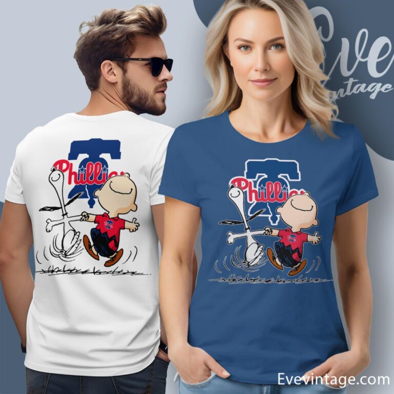 Philadelphia Phillies Charlie Brown Snoopy Happy Dancing Shirt Women T Shirt Philadelphia Phillies Charlie Brown Snoopy Happy Dancing Shirt Women T Shirt
