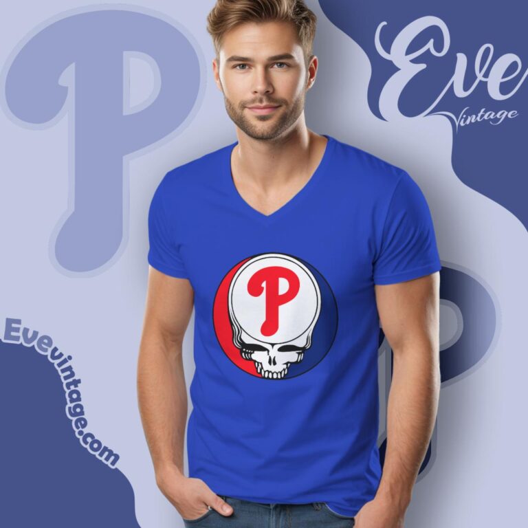 Philadelphia Phillies Steal Your Face Grateful Dead Shirt V Neck TShirt Philadelphia Phillies Steal Your Face Grateful Dead Shirt V Neck TShirt