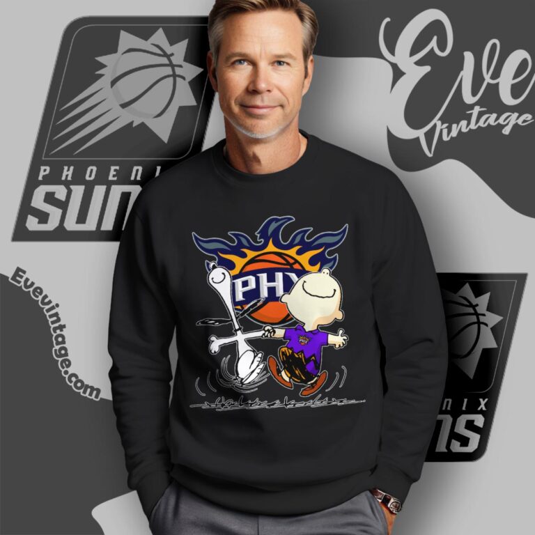 Phoenix Suns Charlie Brown Snoopy Happy Dancing Shirt Sweatshirt Phoenix Suns Charlie Brown Snoopy Happy Dancing Shirt Sweatshirt