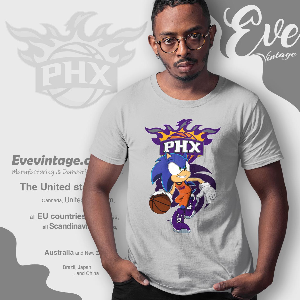 Phoenix Suns Sonic The Hedgehog Shirt Phoenix Suns Sonic The Hedgehog Shirt