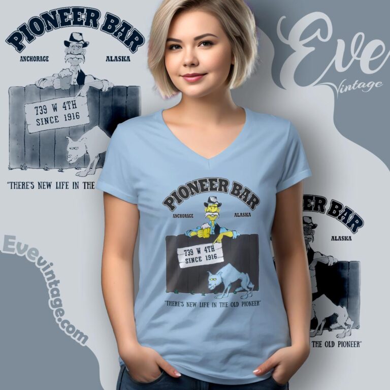 Pioneer Bar Shirt Anchorage Ak Dive Bar V Neck TShirt Pioneer Bar Shirt Anchorage Ak Dive Bar V Neck TShirt
