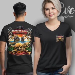 Pirates Cove Yacht Club Shirt Josephine Alabama Dive Bar V Neck TShirt