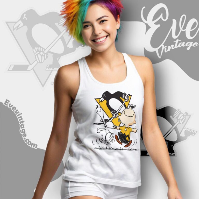 Pittsburgh Penguins Charlie Brown Snoopy Happy Dancing Shirt Tank Top Racerback Pittsburgh Penguins Charlie Brown Snoopy Happy Dancing Shirt Tank Top Racerback