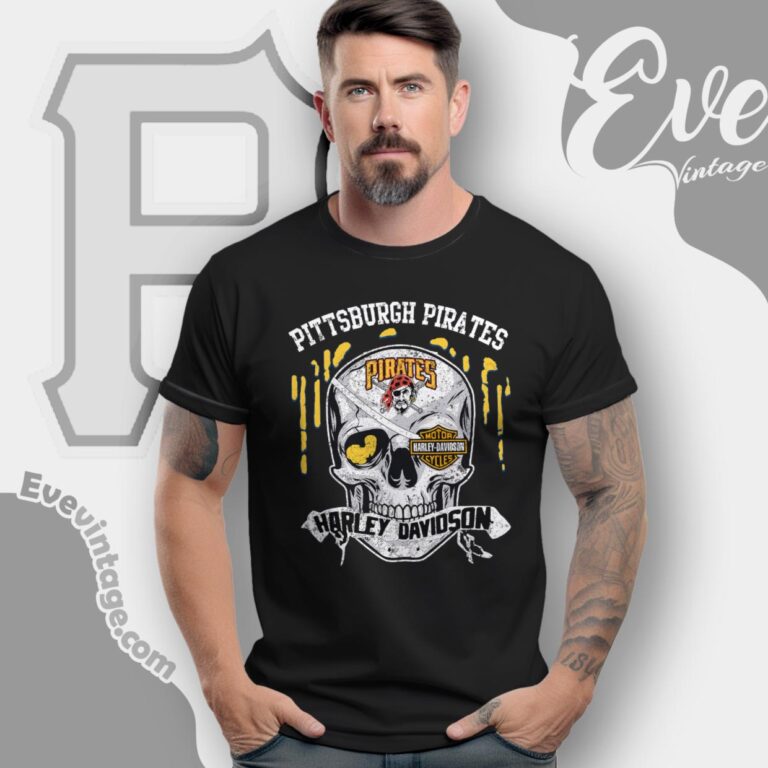 Pittsburgh Pirates Harley Davidson Skull T Shirt Pittsburgh Pirates Harley Davidson Skull T Shirt
