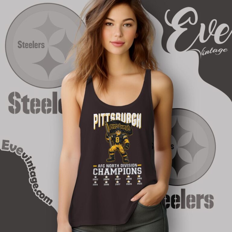 Pittsburgh Steelers Afc North Champs 2 Sided Tank Top Racerback Pittsburgh Steelers Afc North Champs 2 Sided Tank Top Racerback