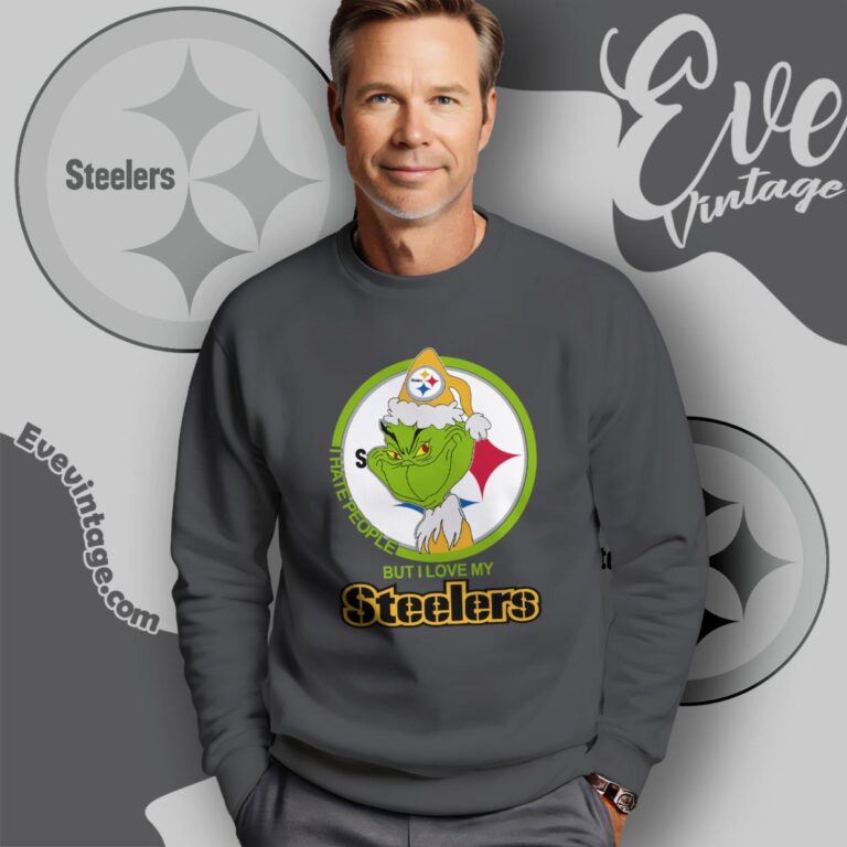 Pittsburgh Steelers Christmas Grinch Shirt I Hate People But I Love My Steelers Sweatshirt Pittsburgh Steelers Christmas Grinch Shirt I Hate People But I Love My Steelers Sweatshirt