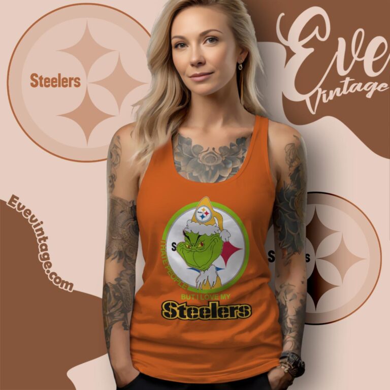Pittsburgh Steelers Christmas Grinch Shirt I Hate People But I Love My Steelers Tank Top Racerback Pittsburgh Steelers Christmas Grinch Shirt I Hate People But I Love My Steelers Tank Top Racerback