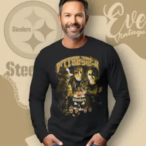 Pittsburgh Steelers Horror Halloween Long Sleeve Tee
