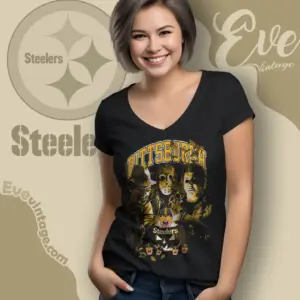 Pittsburgh Steelers Horror Halloween V Neck TShirt