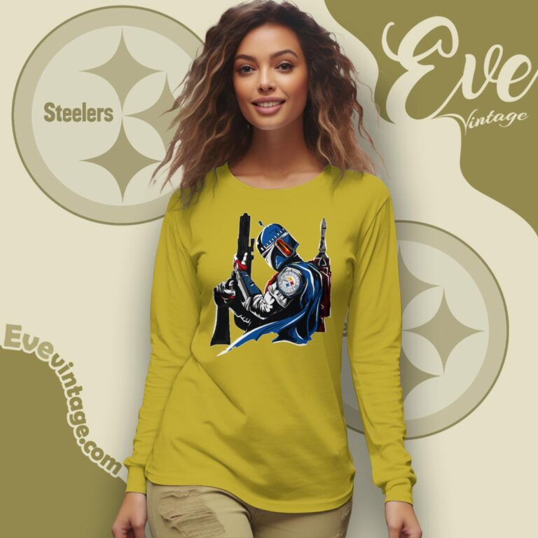 Pittsburgh Steelers Mandalorian Star Wars Shirt Long Sleeve Tee Pittsburgh Steelers Mandalorian Star Wars Shirt Long Sleeve Tee
