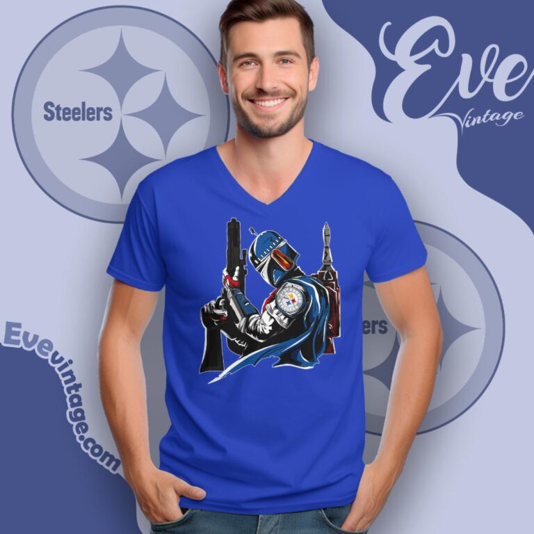 Pittsburgh Steelers Mandalorian Star Wars Shirt V Neck TShirt Pittsburgh Steelers Mandalorian Star Wars Shirt V Neck TShirt
