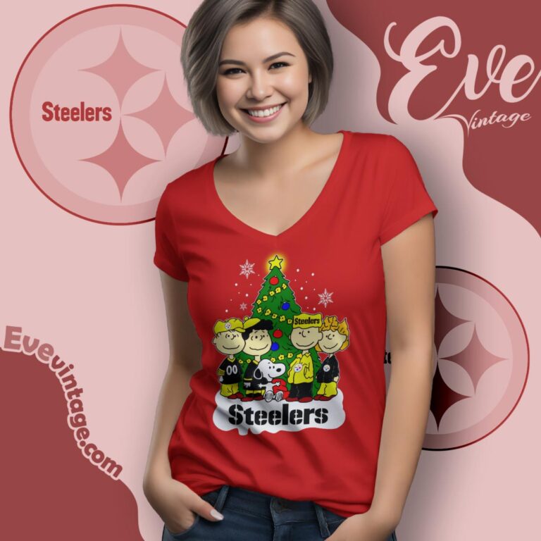 Pittsburgh Steelers Snoopy The Peanuts Christmas Shirt V Neck TShirt Pittsburgh Steelers Snoopy The Peanuts Christmas Shirt V Neck TShirt