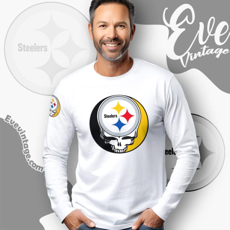 Pittsburgh Steelers Steal Your Face Grateful Dead Shirt Long Sleeve Tee Pittsburgh Steelers Steal Your Face Grateful Dead Shirt Long Sleeve Tee