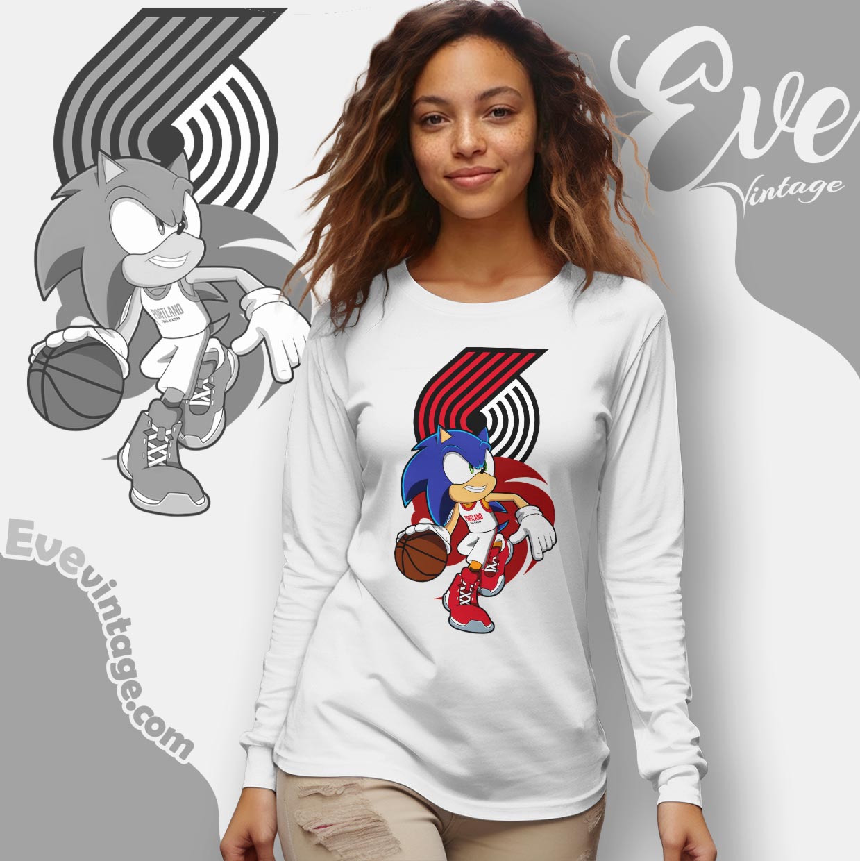 Portland Trail Blazers Sonic The Hedgehog Shirt Portland Trail Blazers Sonic The Hedgehog Shirt