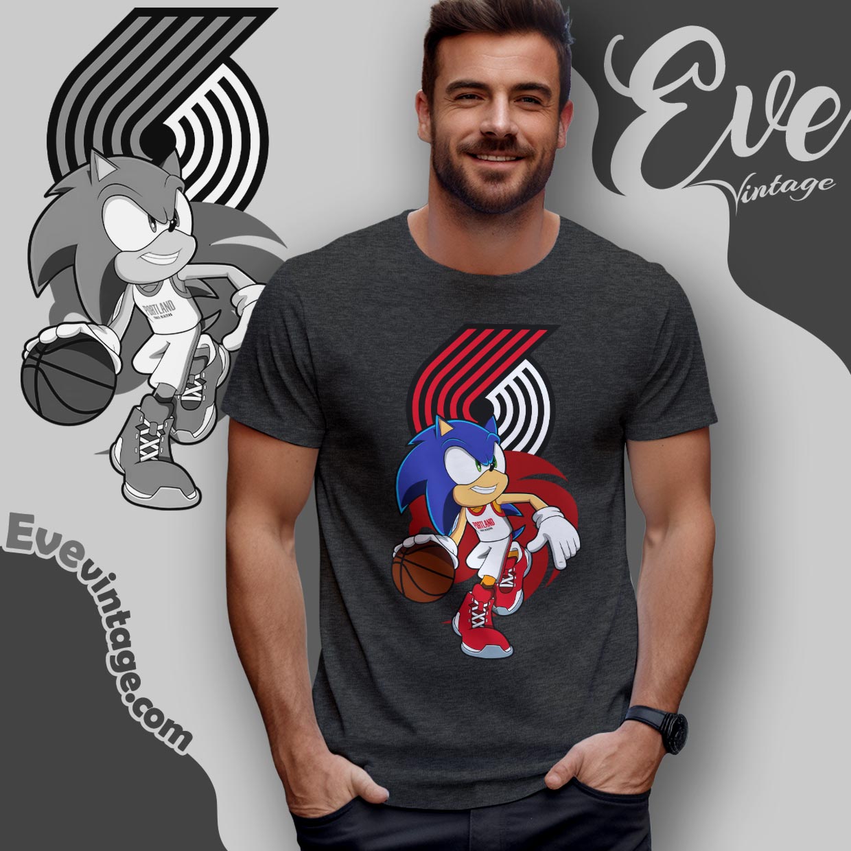 Portland Trail Blazers Sonic The Hedgehog Shirt Portland Trail Blazers Sonic The Hedgehog Shirt