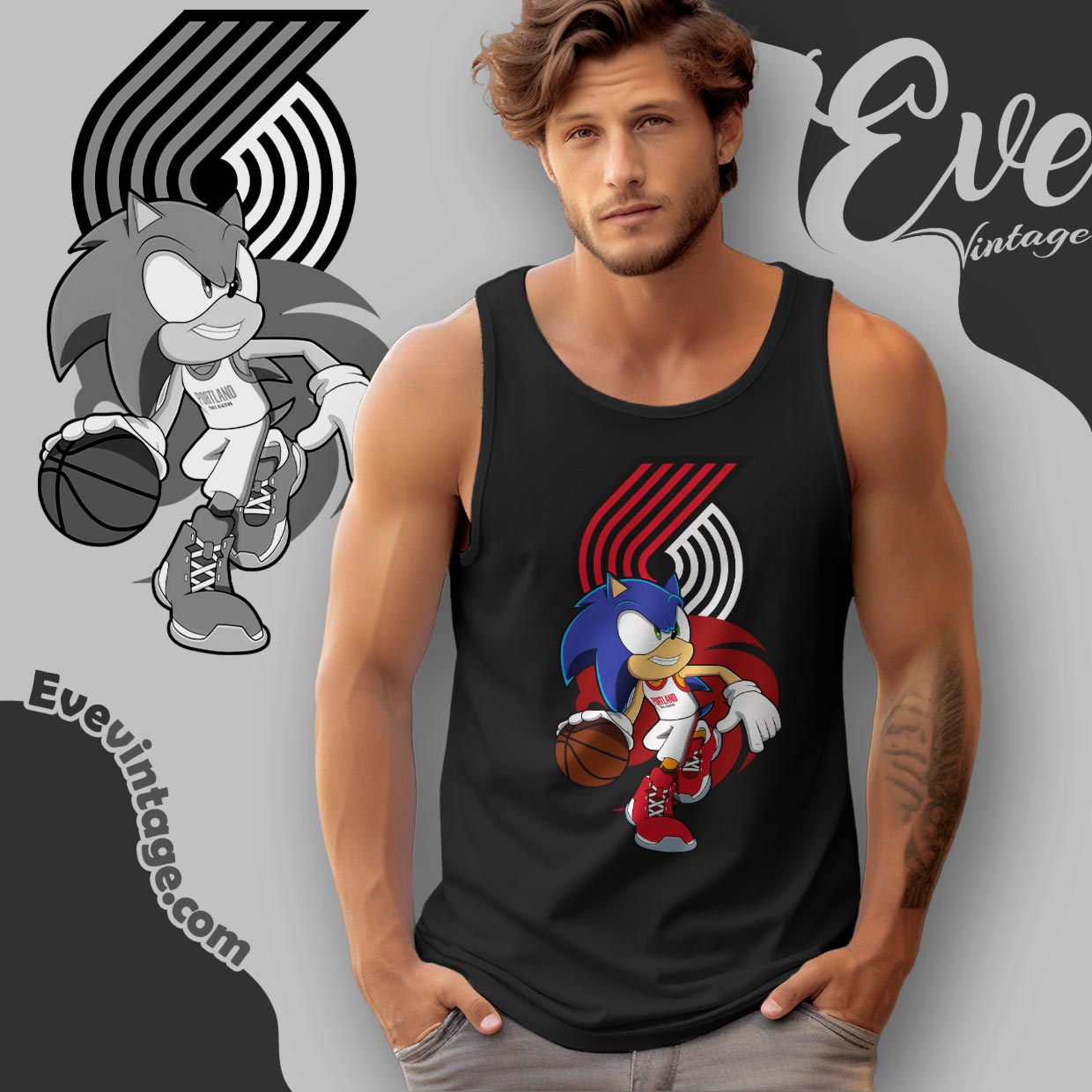 Portland Trail Blazers Sonic The Hedgehog Shirt Portland Trail Blazers Sonic The Hedgehog Shirt