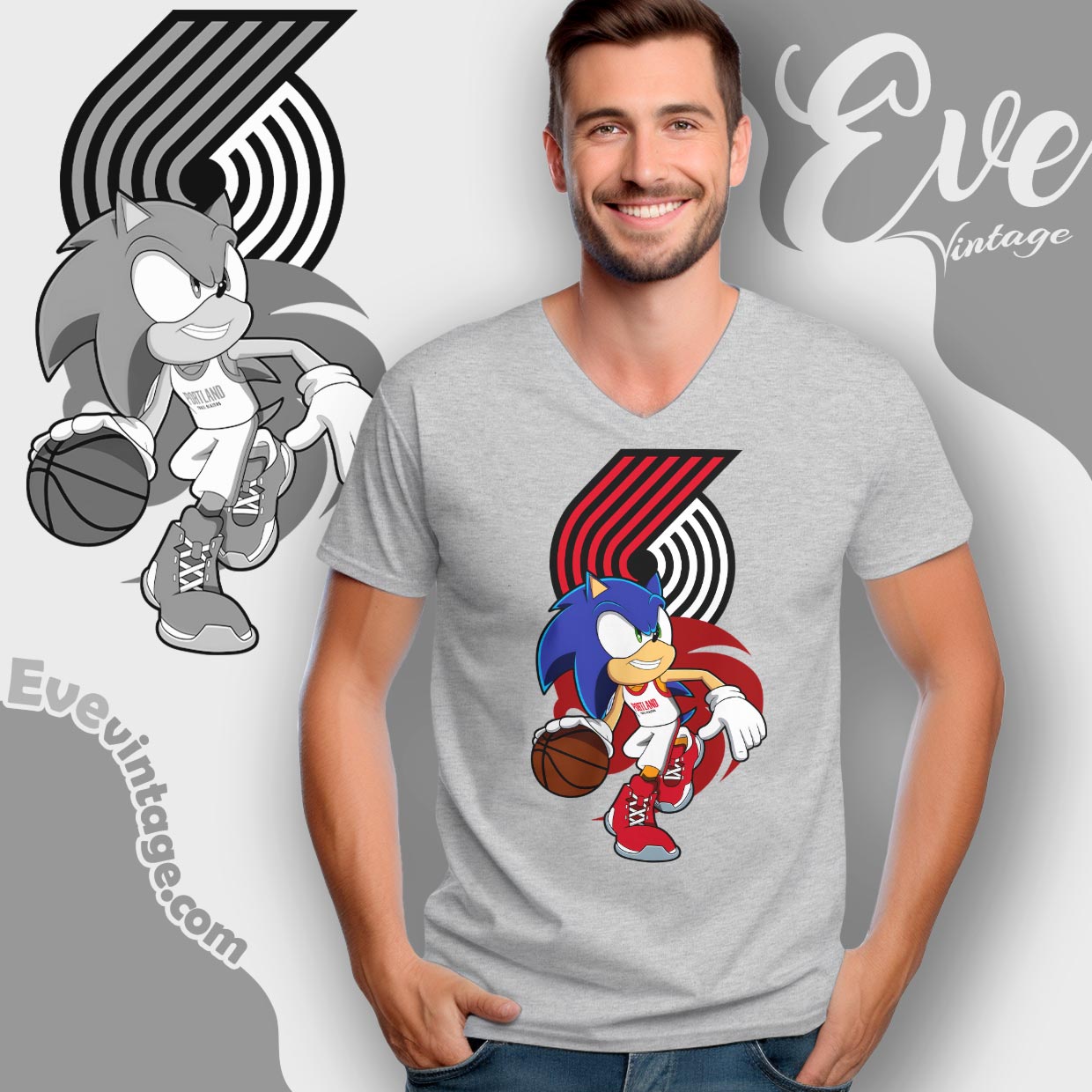Portland Trail Blazers Sonic The Hedgehog Shirt Portland Trail Blazers Sonic The Hedgehog Shirt
