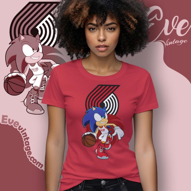 Portland Trail Blazers Sonic The Hedgehog Shirt Women T shirt Portland Trail Blazers Sonic The Hedgehog Shirt Women T shirt