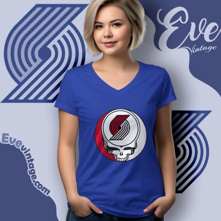 Portland Trail Blazers Steal Your Face Grateful Dead Shirt V Neck TShirt Portland Trail Blazers Steal Your Face Grateful Dead Shirt V Neck TShirt