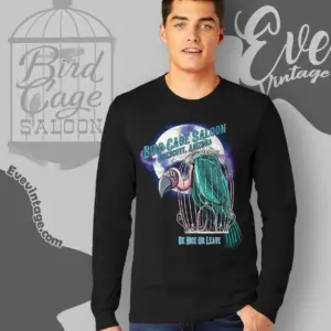 Prescott Whiskey Row Bird Cage Saloon Vintage Long Sleeve Tee