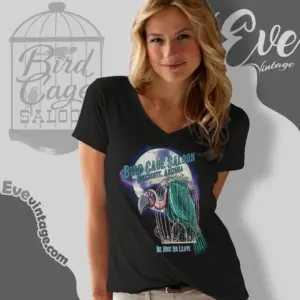 Prescott Whiskey Row Bird Cage Saloon Vintage V Neck TShirt
