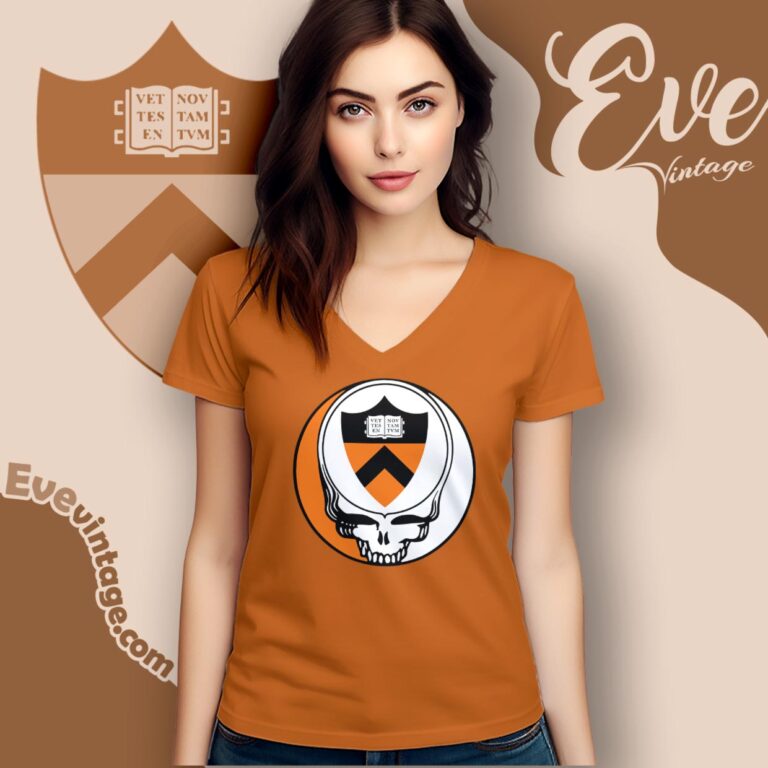 Princeton University Steal Your Face Grateful Dead Shirt V Neck TShirt Princeton University Steal Your Face Grateful Dead Shirt V Neck TShirt