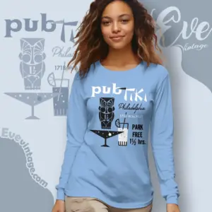 Pub Tiki Bar Philadelphia Shirt Long Sleeve Tee
