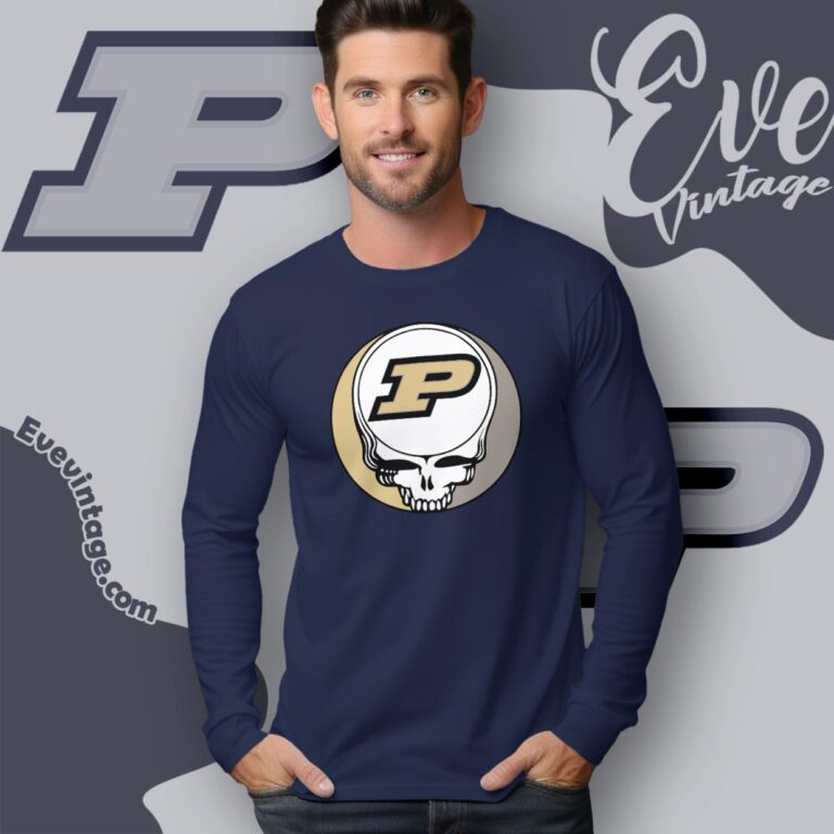 Purdue University West Lafayette Steal Your Face Grateful Dead Shirt Long Sleeve Tee Purdue University West Lafayette Steal Your Face Grateful Dead Shirt Long Sleeve Tee