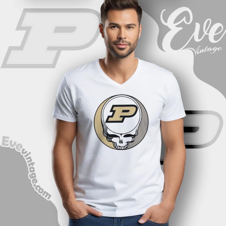 Purdue University West Lafayette Steal Your Face Grateful Dead Shirt V Neck TShirt Purdue University West Lafayette Steal Your Face Grateful Dead Shirt V Neck TShirt