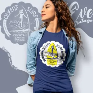 Queens Surf Bar Shirt Waikiki Hi Tiki Bar Women T shirt