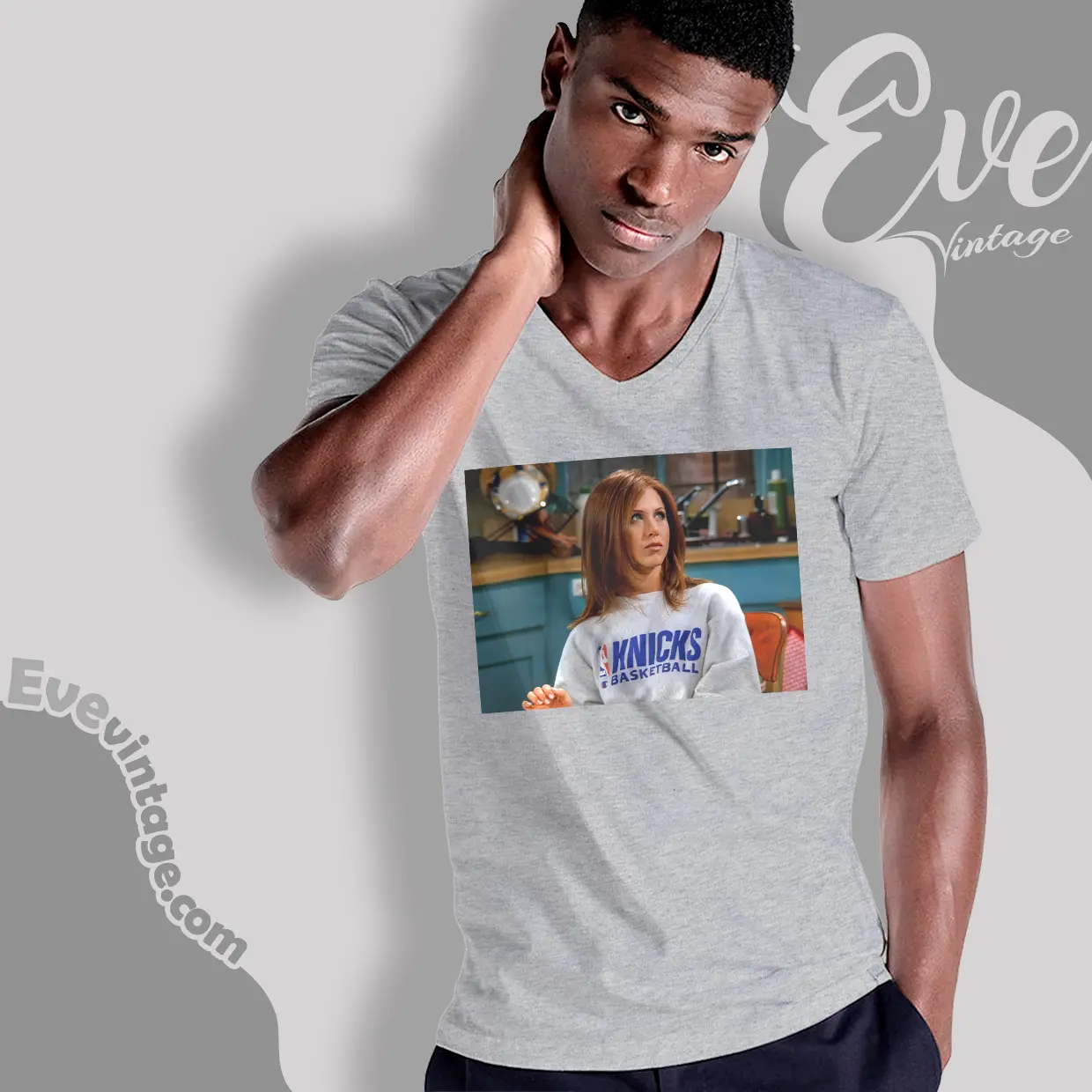 Rachel Green Ny Knicks V Neck TShirt Rachel Green Ny Knicks V Neck TShirt