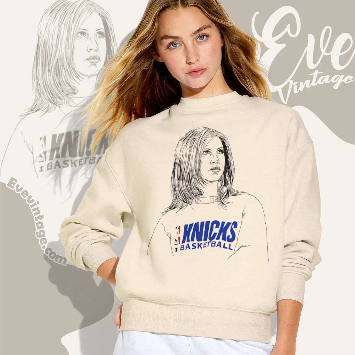 Rachel Green X New York Knicks Friends Tv Sweatshirt Rachel Green X New York Knicks Friends Tv Sweatshirt