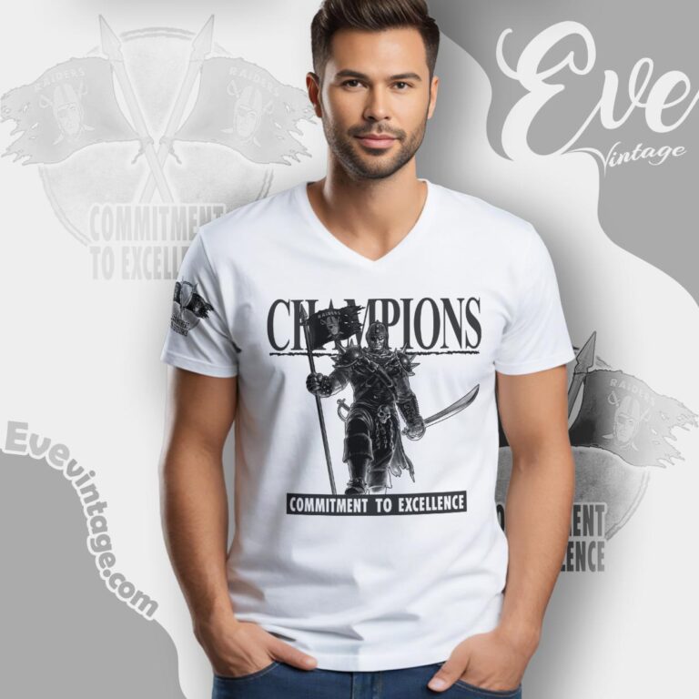 Raiders Champions Commitment To Excellence Shirt V neck Raiders Champions Commitment To Excellence Shirt V neck