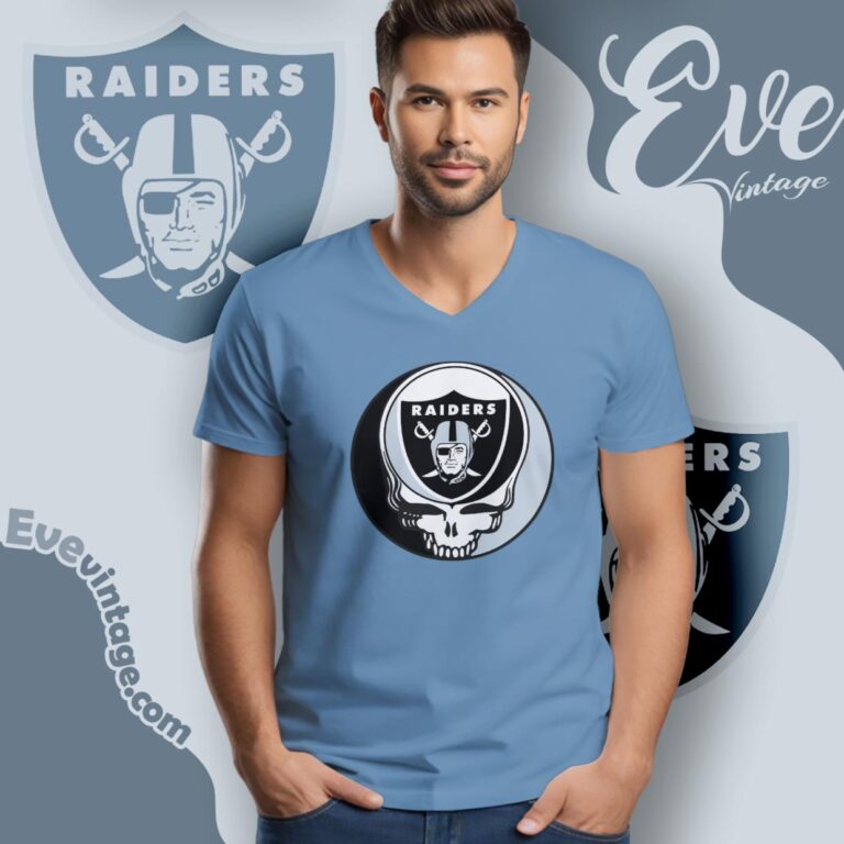 Raiders Steal Your Face Grateful Dead Shirt V Neck TShirt Raiders Steal Your Face Grateful Dead Shirt V Neck TShirt