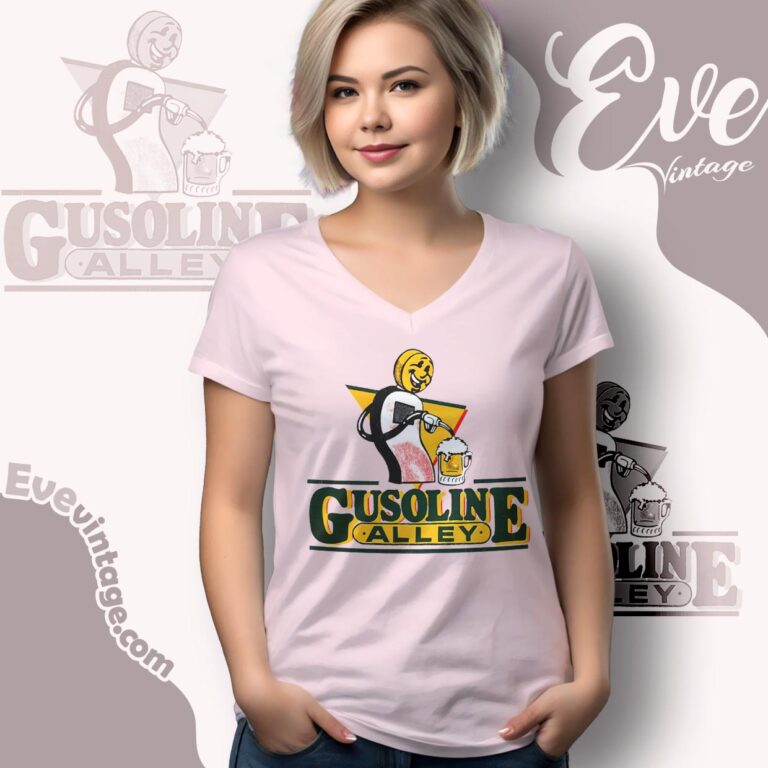 Rare Vintage Gusoline Alley Dive Bar Shirt V Neck TShirt Rare Vintage Gusoline Alley Dive Bar Shirt V Neck TShirt