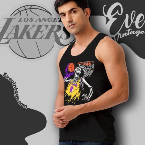 Rare Vintage LA Lakers Shirt – Kobe Bryant Black Mamba Skeleton