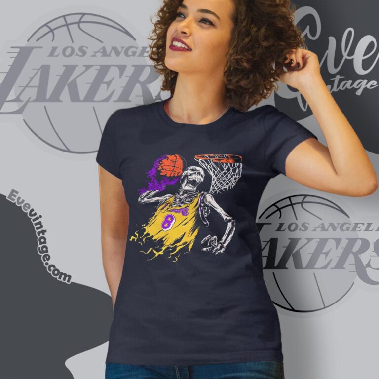 Rare Vintage La Lakers Shirt Kobe Bryant Black Mamba Skeleton Women T shirt Rare Vintage La Lakers Shirt Kobe Bryant Black Mamba Skeleton Women T shirt